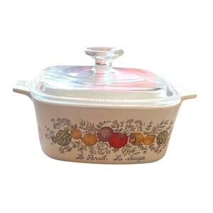 Corningware Le Persil La Sauge Spice of Life Bake‎ Dish W/ Pyrex Lid